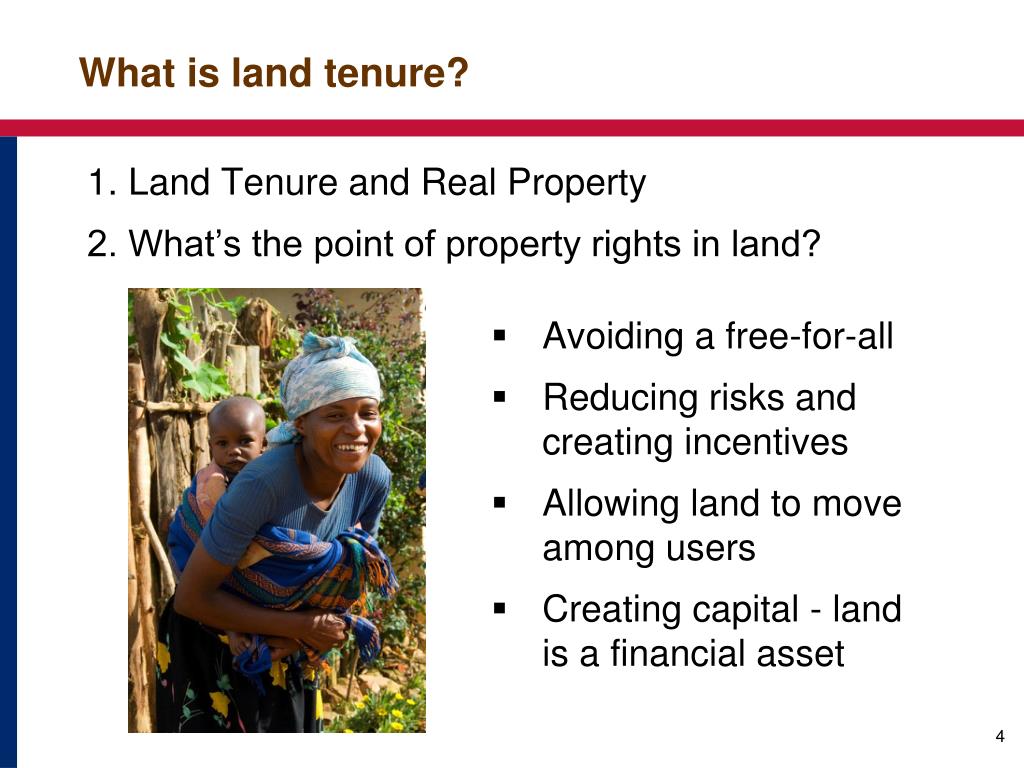 PPT Land Tenure and Property Rights Concepts and Terminology