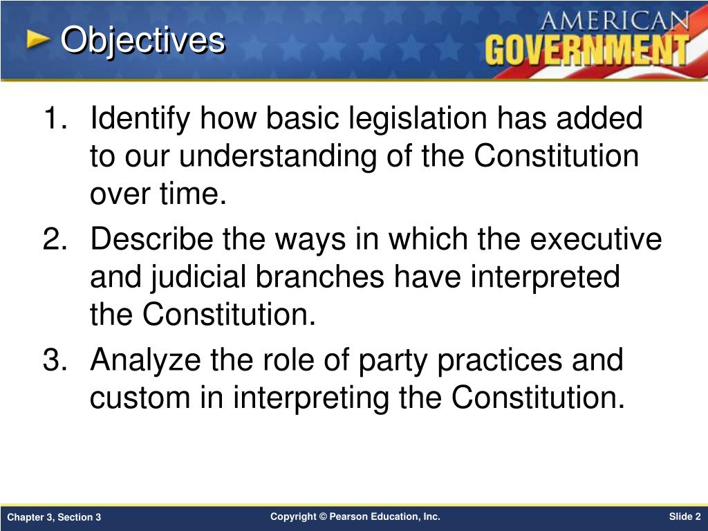 PPT Chapter 3 The Constitution Section 3 PowerPoint Presentation