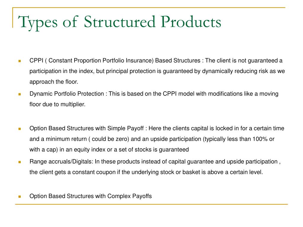 PPT STRUCTURED PRODUCTS PowerPoint Presentation, free download ID