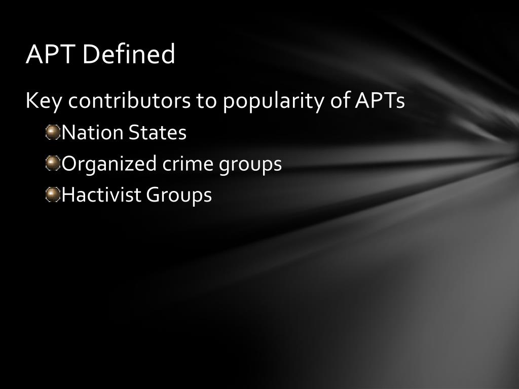 PPT Advanced Persistent Threats (APT)s PowerPoint Presentation, free