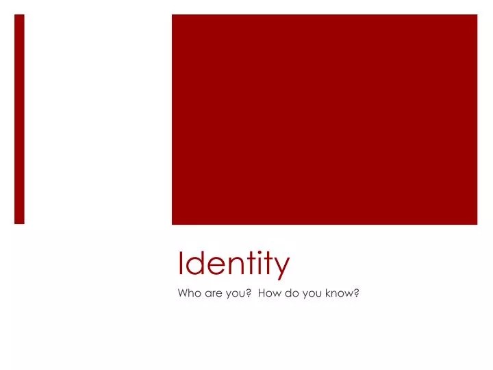 PPT Identity PowerPoint Presentation, free download ID3051114