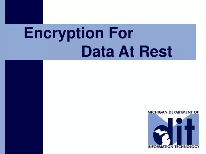 PPT Encryption For Data At Rest PowerPoint Presentation, free