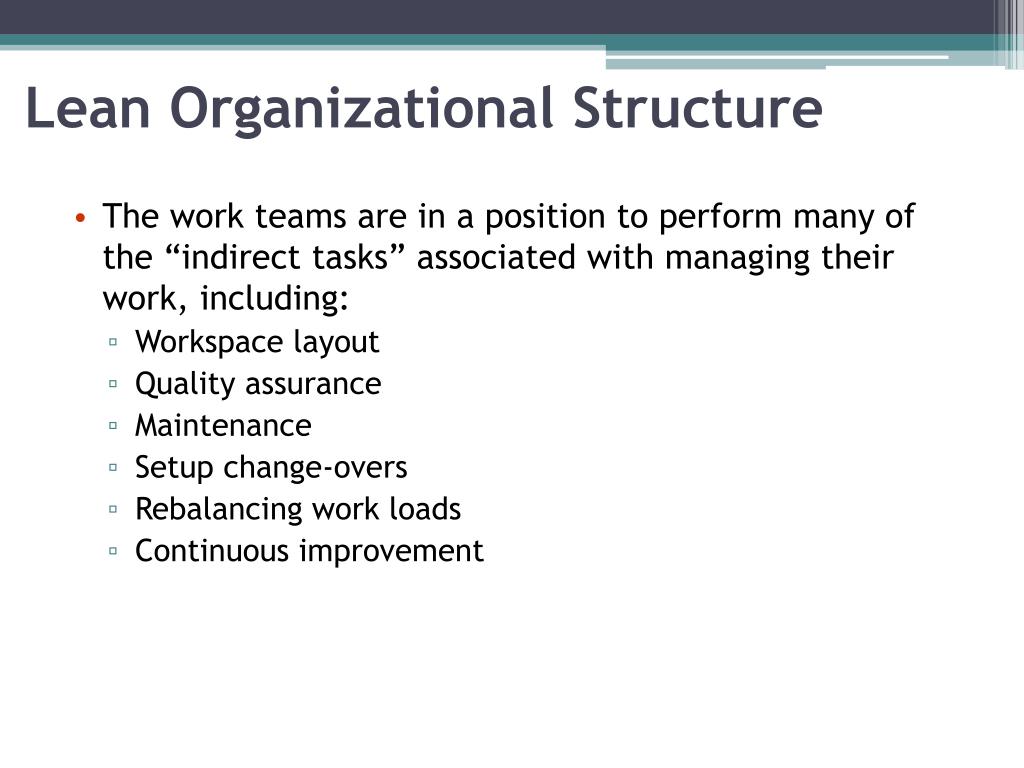 Lean Organizational Structure