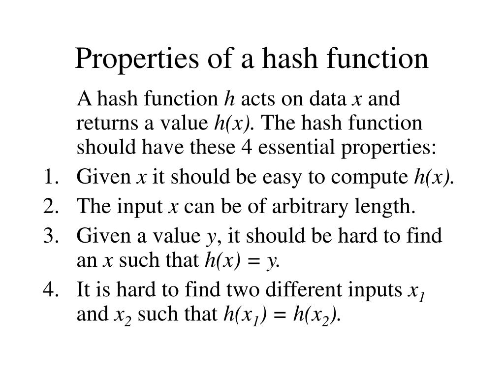 PPT Hash Functions PowerPoint Presentation, free download ID3054573
