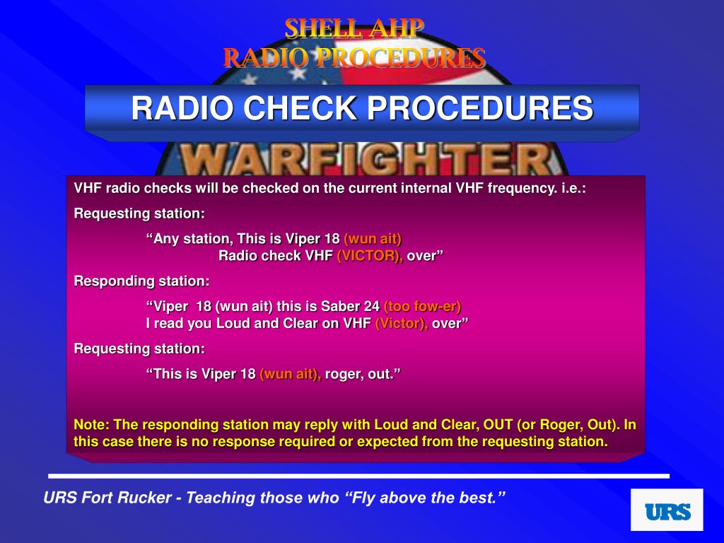 PPT SHELL AHP RADIO PROCEDURES PowerPoint Presentation, free download