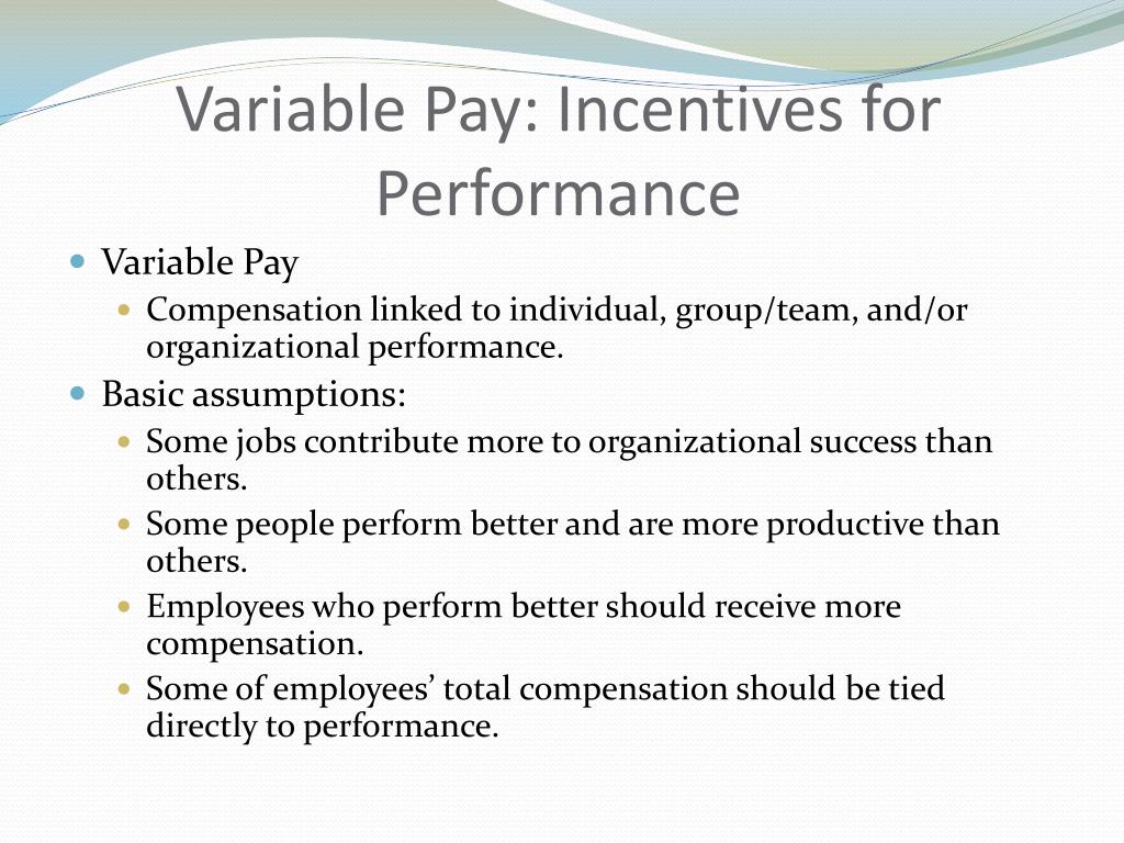 PPT Variable Pay and Executive Compensation PowerPoint Presentation