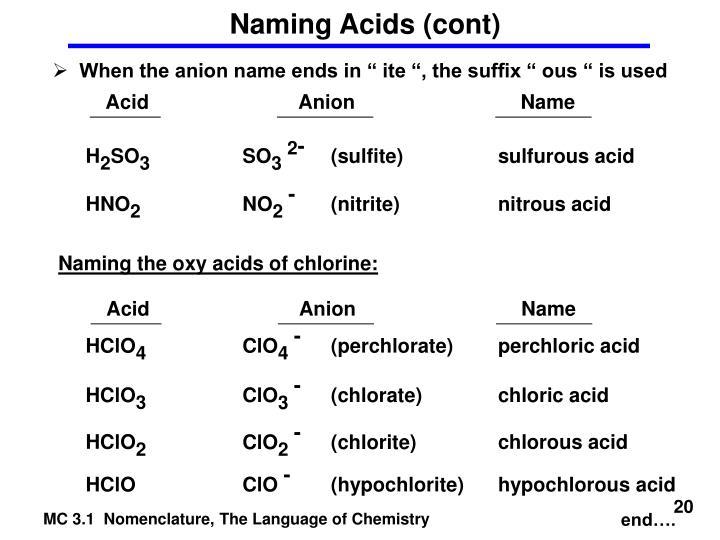 PPT Chemical Nomenclature PowerPoint Presentation ID3058630