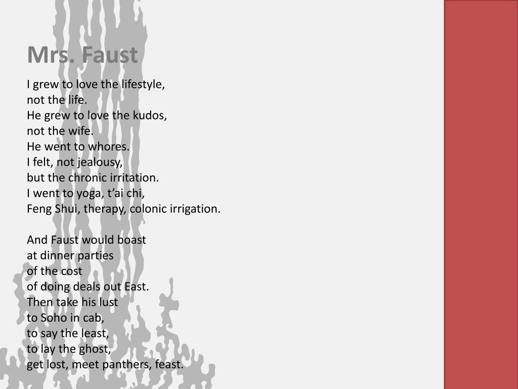 PPT Mrs. Faust By Carol Ann Duffy PowerPoint Presentation, free