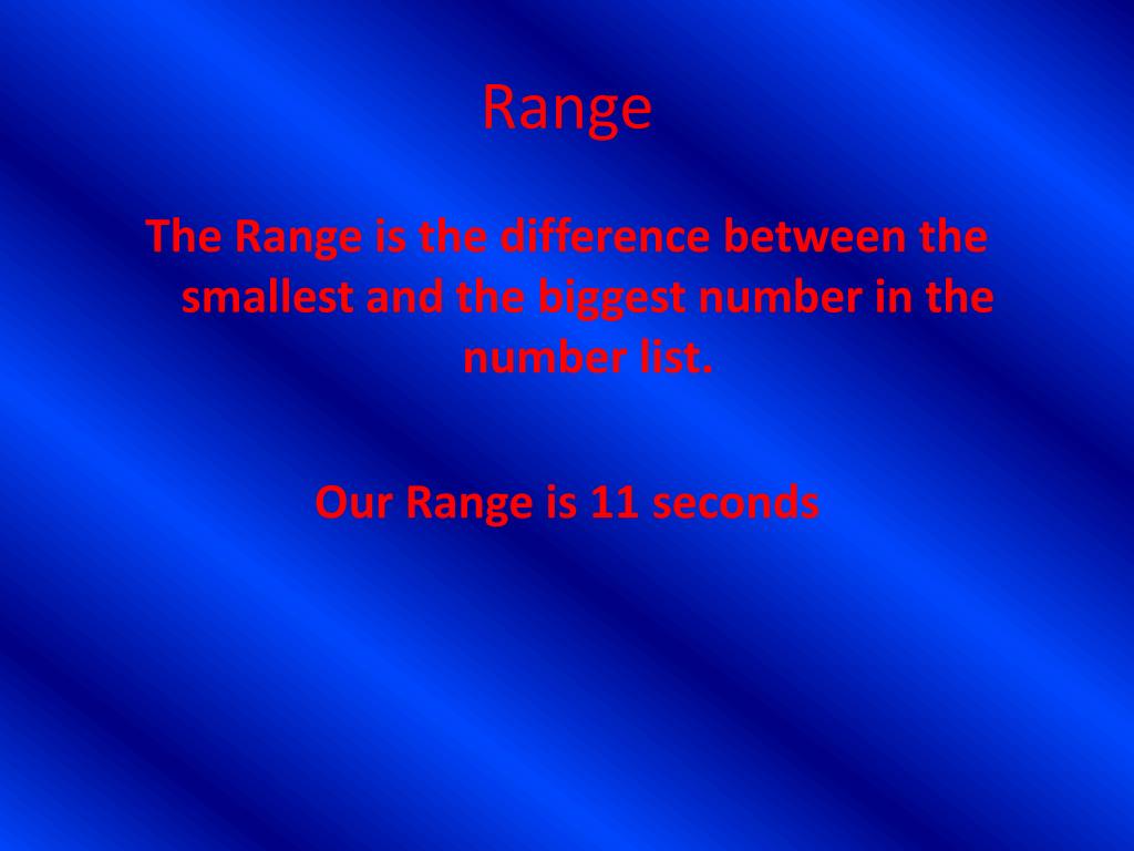 PPT Mean, Mode, Median and Range PowerPoint Presentation, free download ID3064812