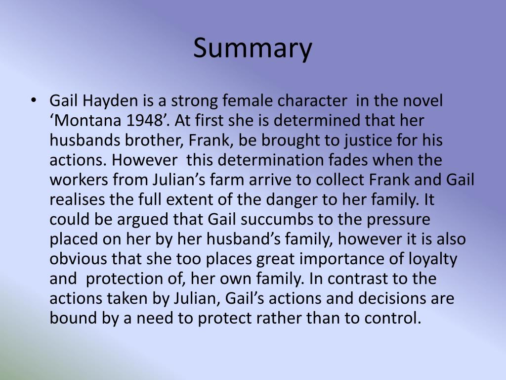 PPT MONTANA 1948 By Larry Watson PowerPoint Presentation, free