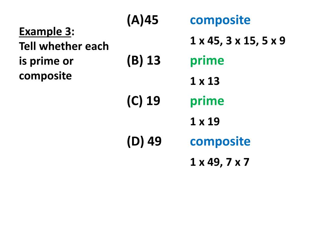 PPT - Primes, Composites, and Divisibility PowerPoint Presentation