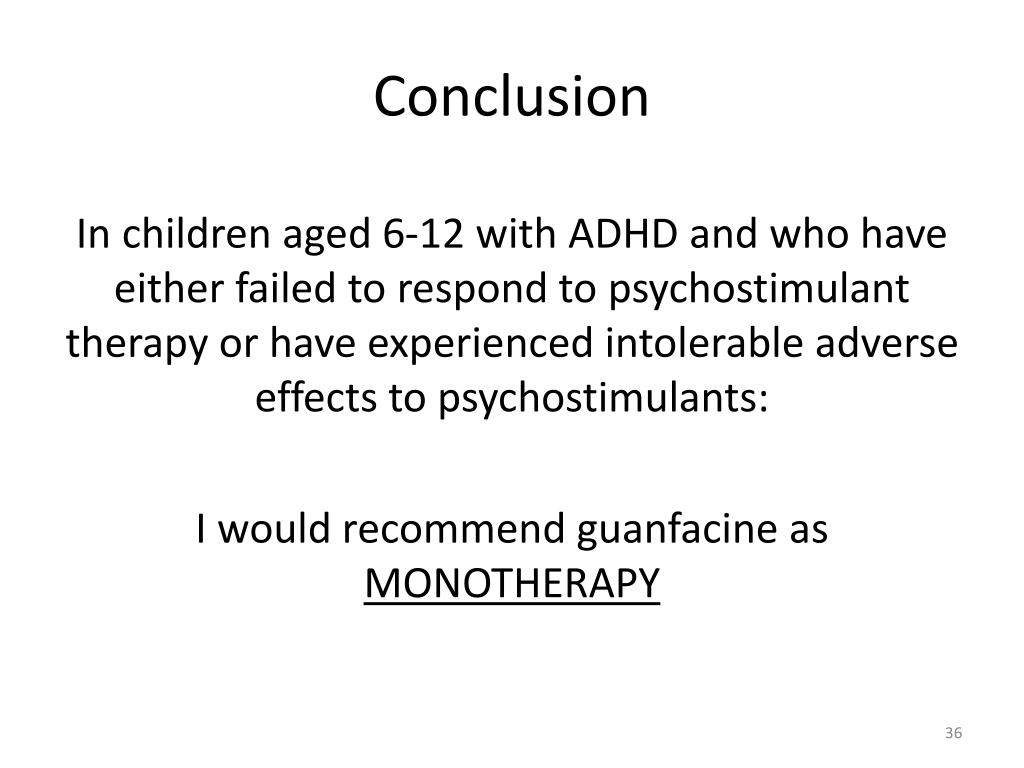PPT GUANFACINE Changing the face of ADHD treatment? PowerPoint