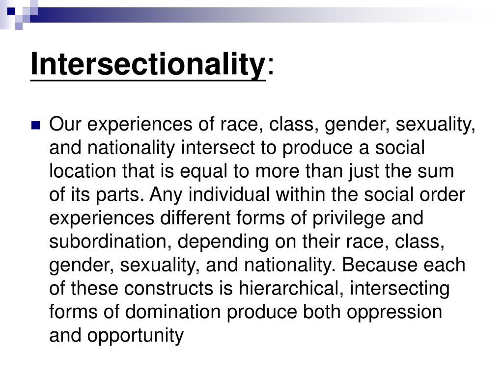 PPT Intersectionality PowerPoint Presentation, free download ID