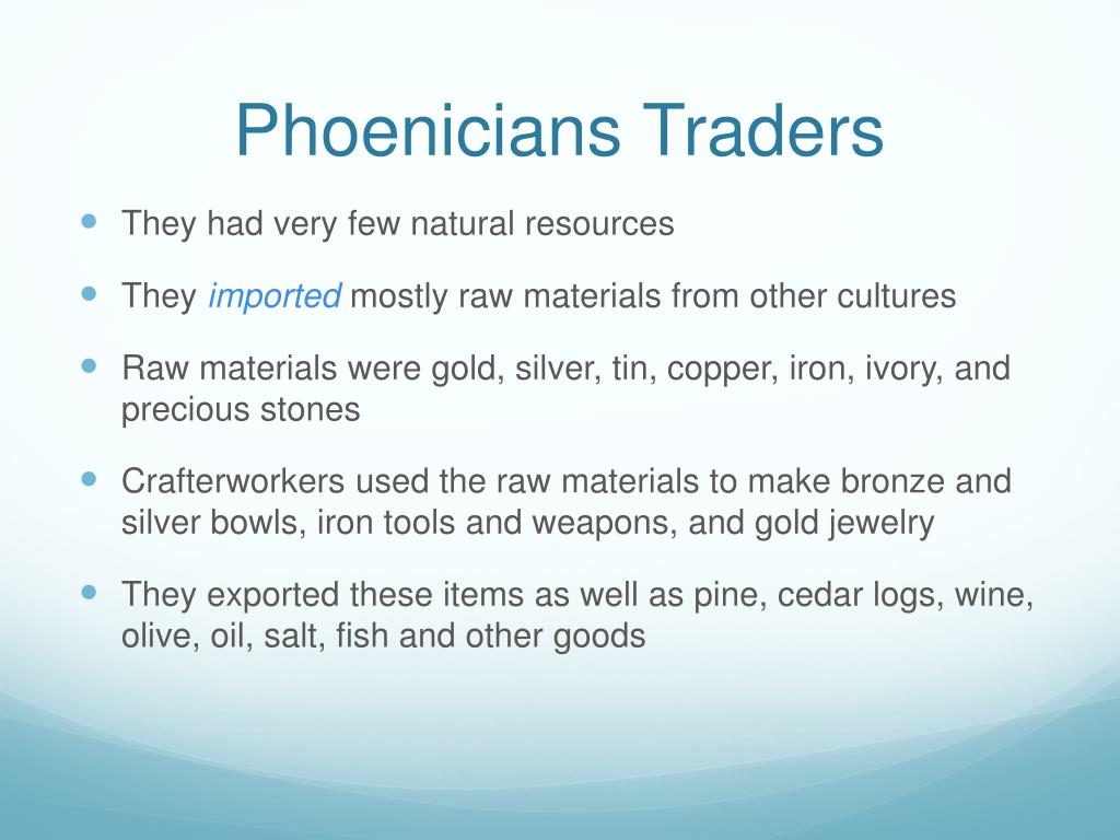PPT Chapter 3 Section 4 The Phoenicians PowerPoint Presentation