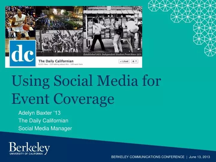 PPT Using Social Media for Event Coverage PowerPoint Presentation