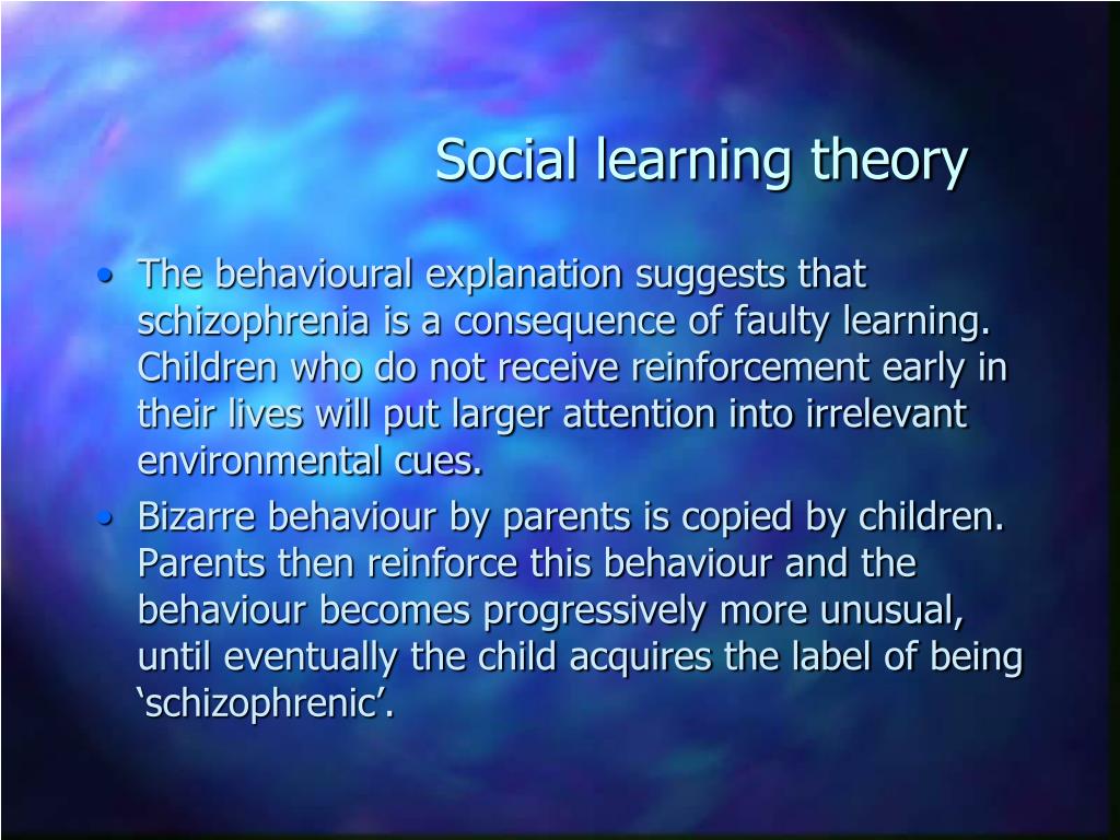 PPT Schizophrenia Psychological Theories PowerPoint Presentation