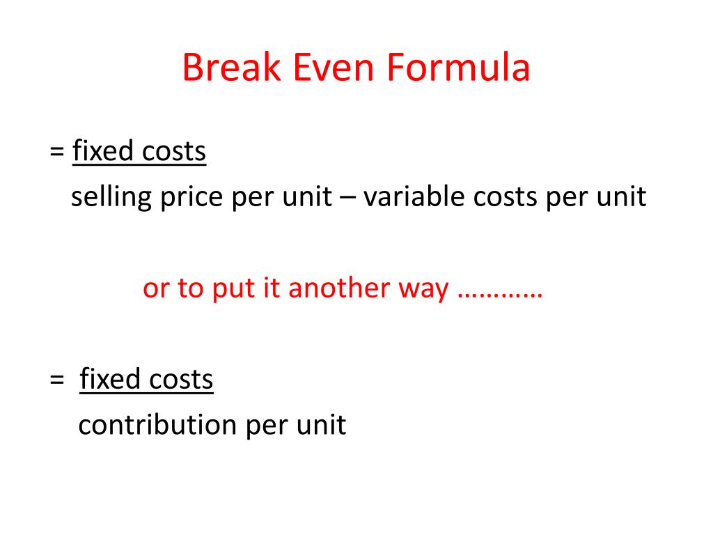 PPT BREAK EVEN ANALYSIS PowerPoint Presentation, free download ID