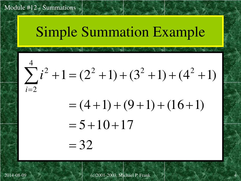 PPT Module 12 Summations PowerPoint Presentation, free download
