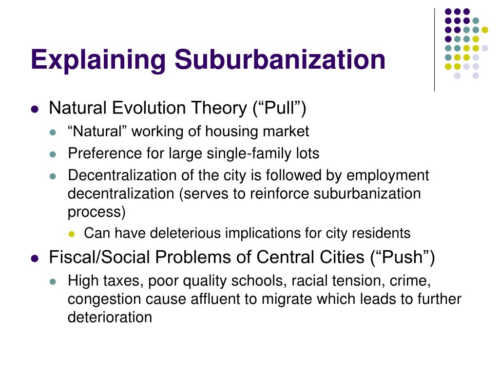 PPT U.S. suburbanization and gentrification PowerPoint Presentation