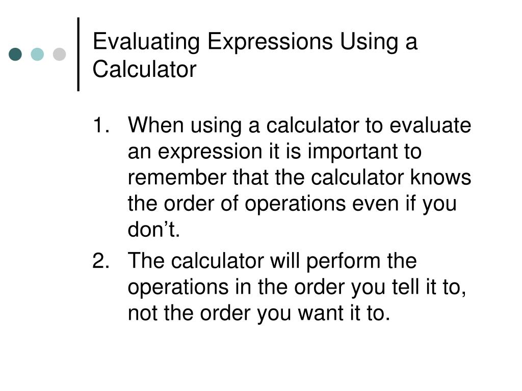 PPT The Order of Operations PowerPoint Presentation, free download