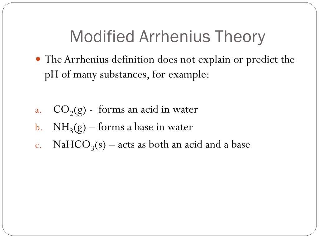 PPT The Arrhenius Theory of Acids and Bases PowerPoint Presentation, free download ID3092912