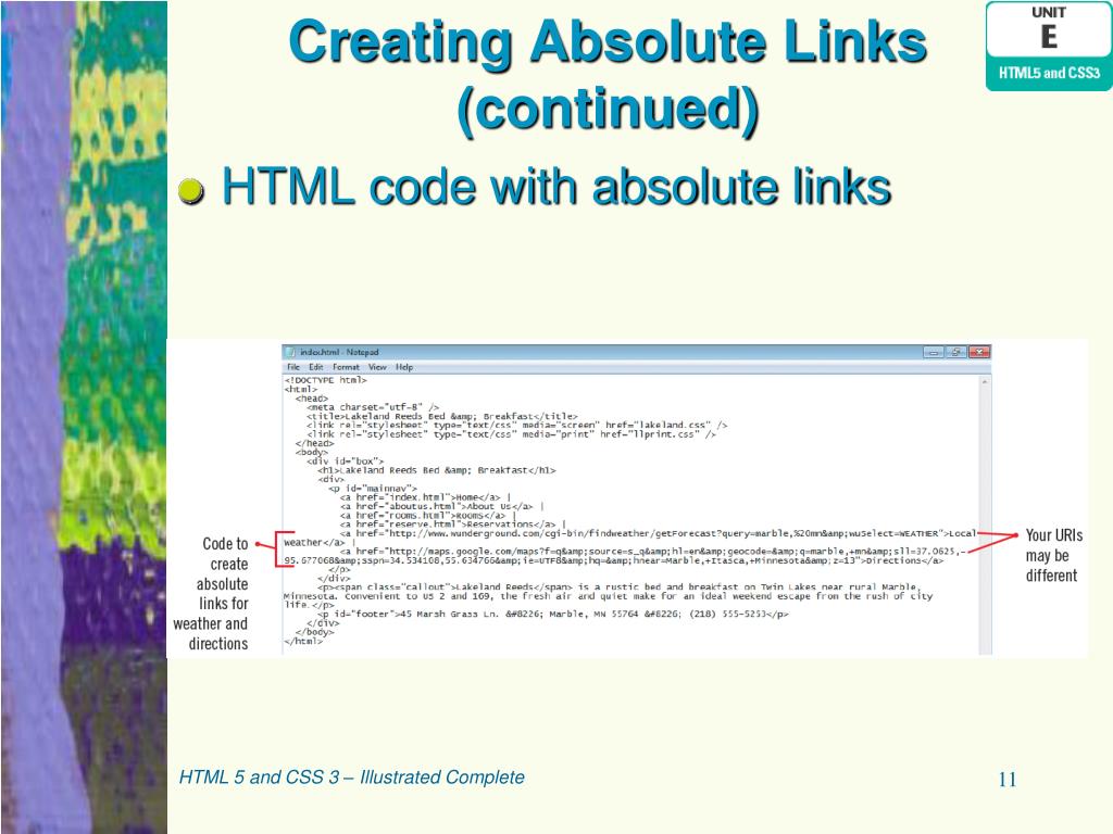 PPT HTML5 and CSS3 Illustrated Unit E Inserting and Working with