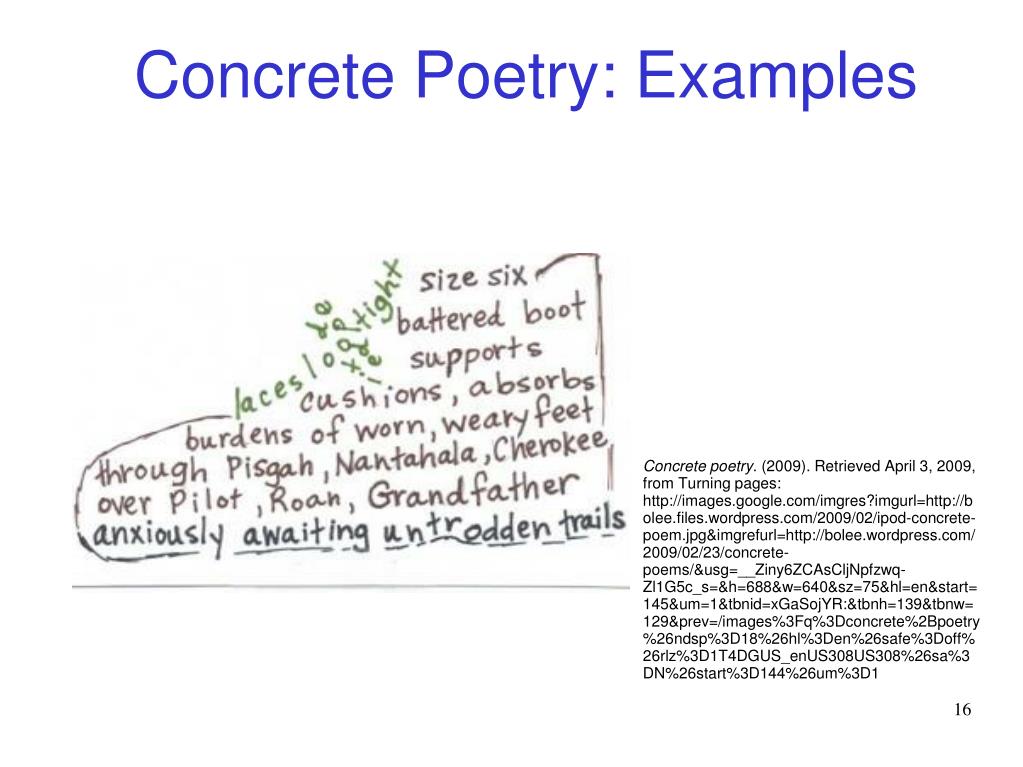 PPT Concrete Poetry PowerPoint Presentation, free download ID3095074