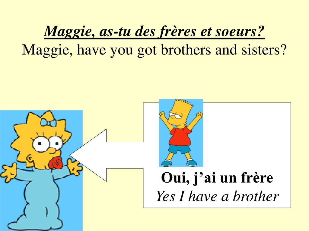 PPT WALT Recognise the words for brothers and sisters in French