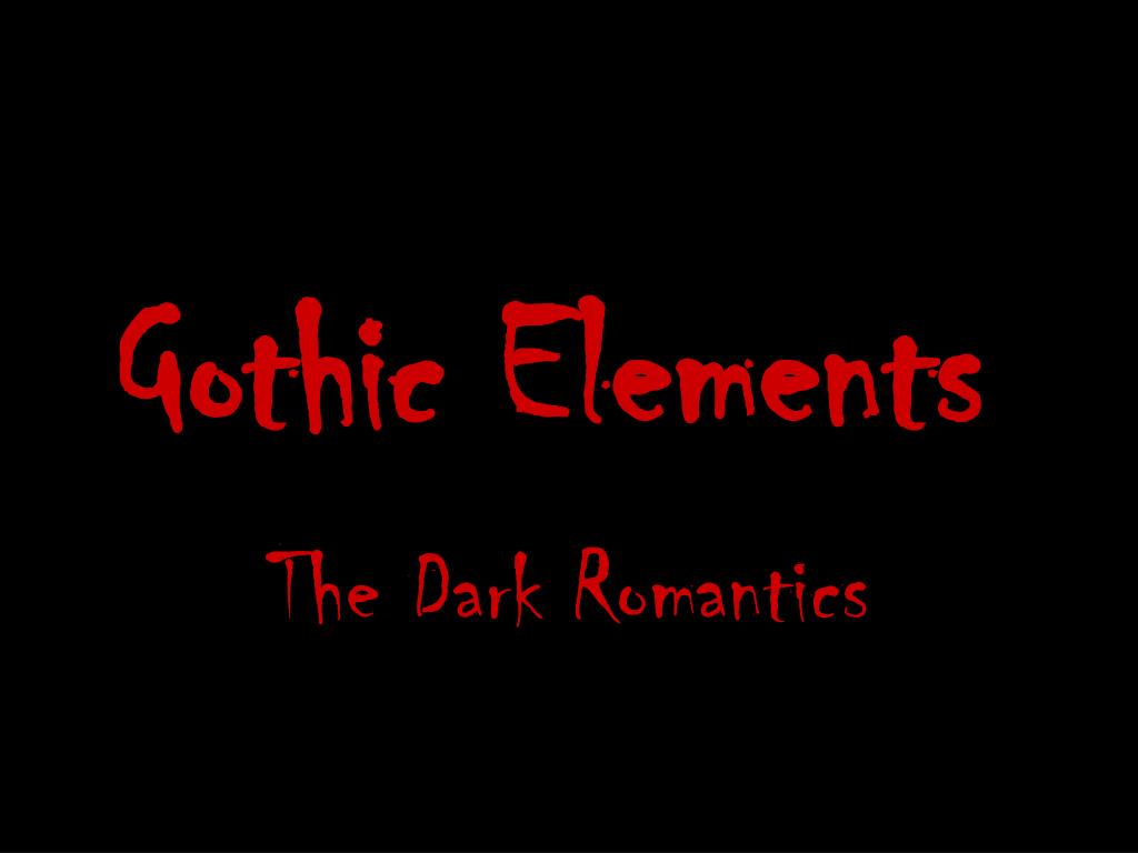 PPT Gothic Elements PowerPoint Presentation, free download ID3098560