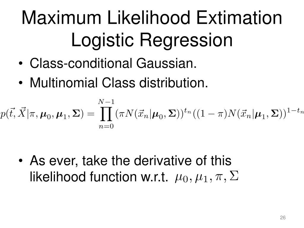 PPT Lecture 4 Logistic Regression PowerPoint Presentation, free