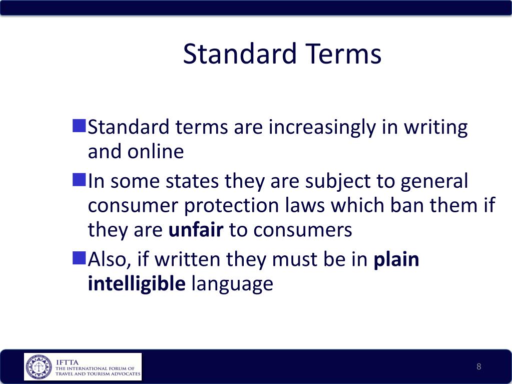PPT III. Staying in a Hotel Terms of Contract