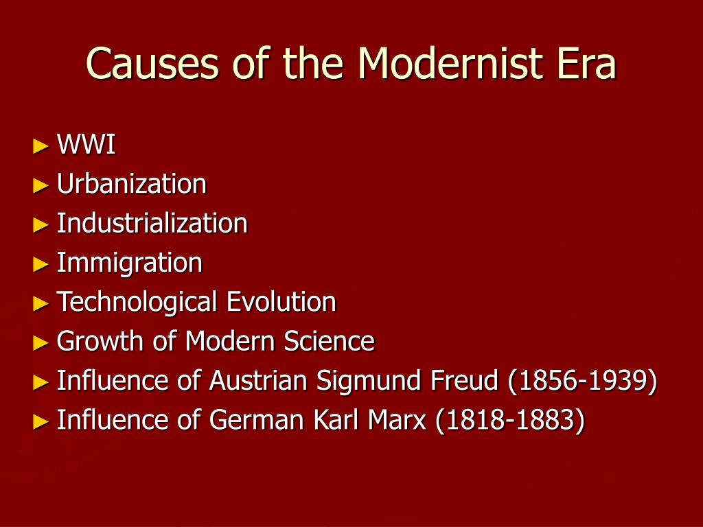 PPT MODERNISM American Literature 19141945 PowerPoint Presentation