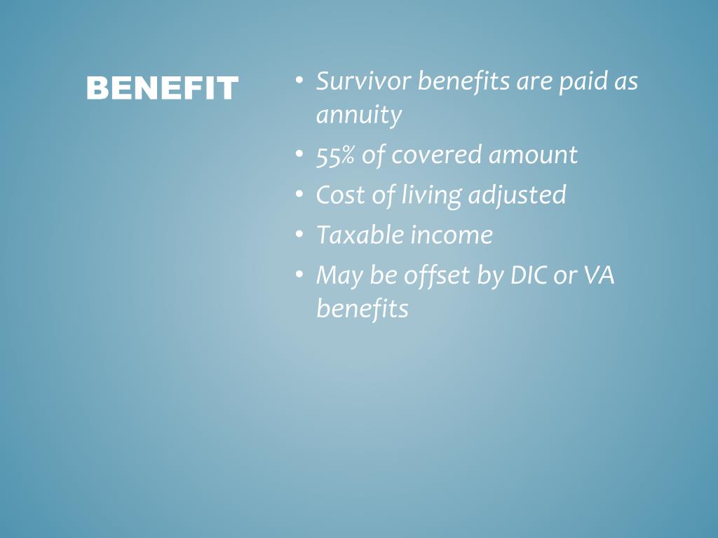 PPT Survivor benefit plan PowerPoint Presentation, free download ID