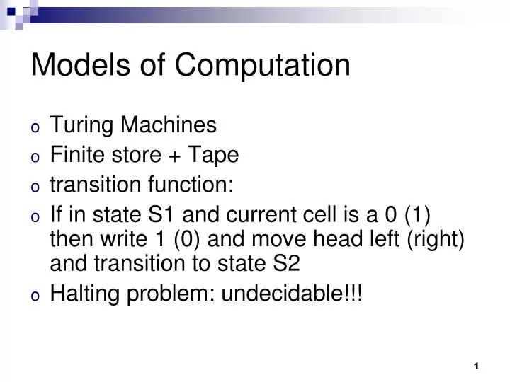 PPT Models of Computation PowerPoint Presentation, free download ID3103578