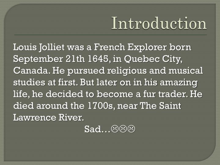 PPT Louis Jolliet PowerPoint Presentation ID3103681