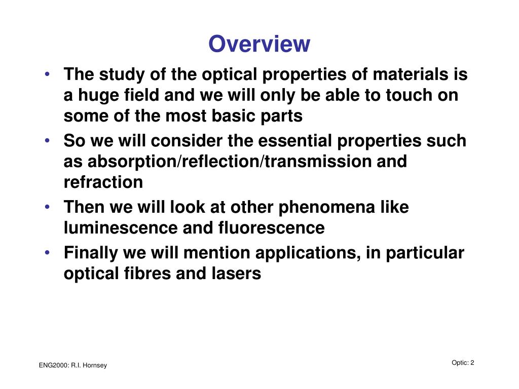 PPT ENG2000 Chapter 10 Optical Properties of Materials PowerPoint