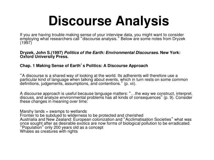 PPT Discourse Analysis PowerPoint Presentation, free download ID