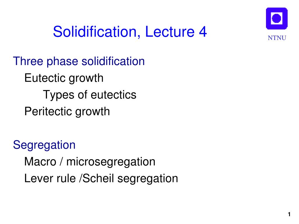 PPT Solidification, Lecture 4 PowerPoint Presentation, free download