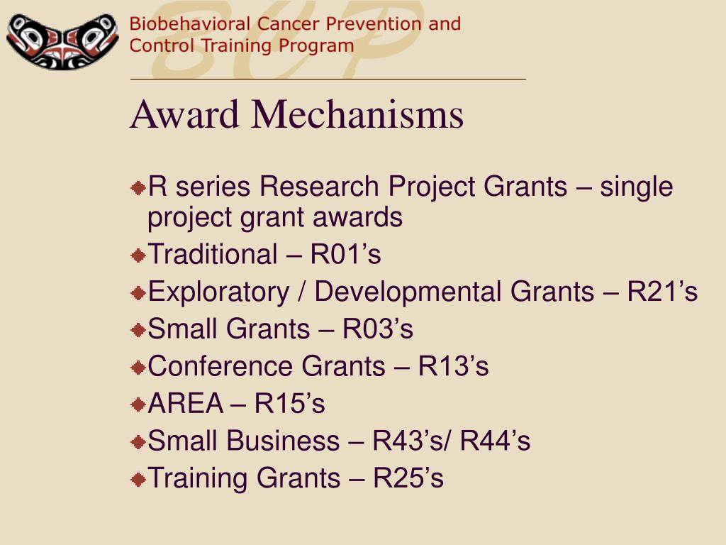 PPT TYPES OF NIH GRANTS PowerPoint Presentation ID3105648