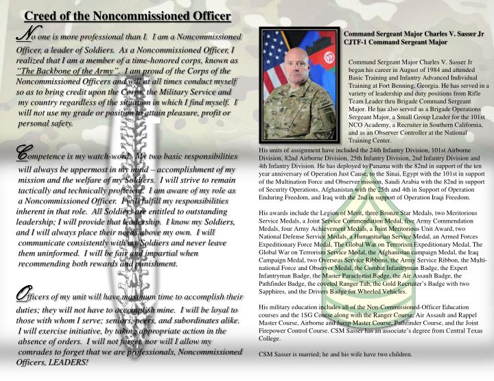 PPT NCO Induction Ceremony PowerPoint Presentation ID3105816