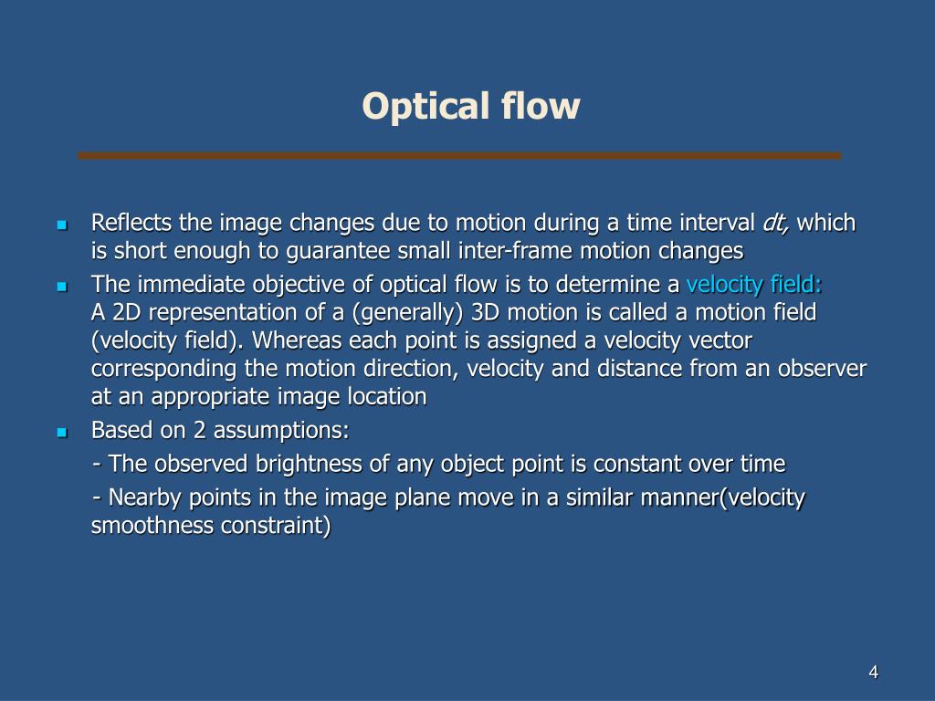 PPT Motion Analysis using Optical flow PowerPoint Presentation, free