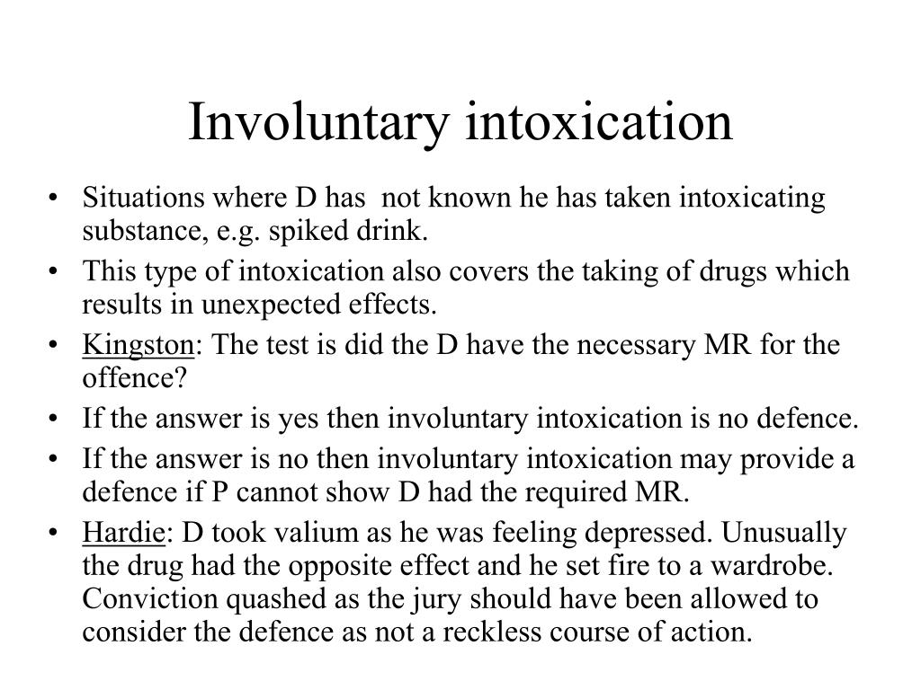 Voluntary IntoxicationNorth Carolina Criminal Law