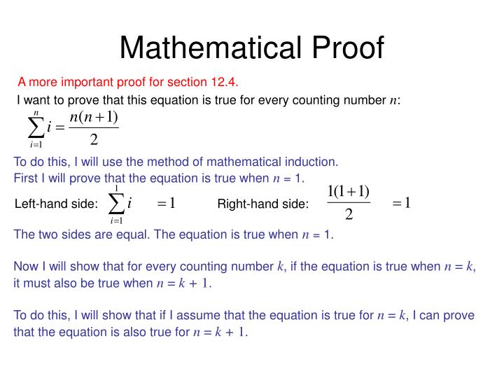 PPT Mathematical Proof PowerPoint Presentation ID3111958