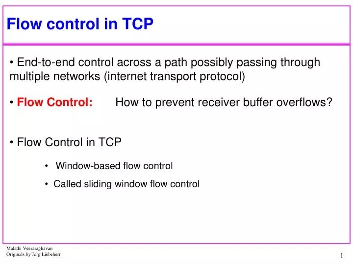 PPT Flow control in TCP PowerPoint Presentation, free download ID3115221