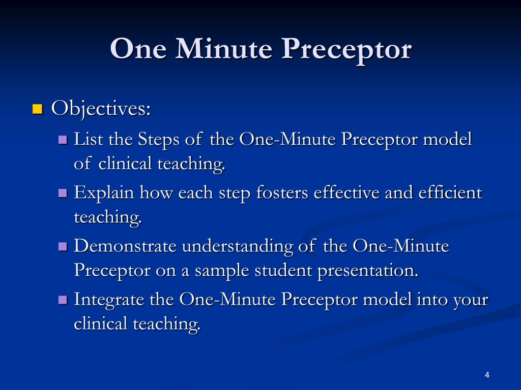 PPT The One Minute Preceptor PowerPoint Presentation, free download