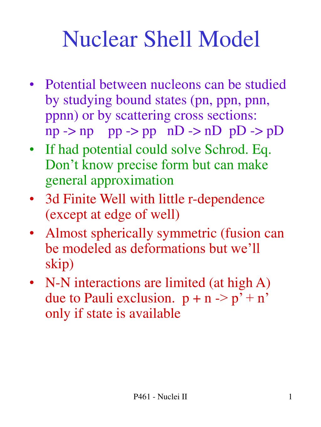PPT Nuclear Shell Model PowerPoint Presentation, free download ID3117756