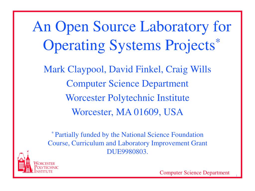 PPT An Open Source Laboratory for Operating Systems Projects