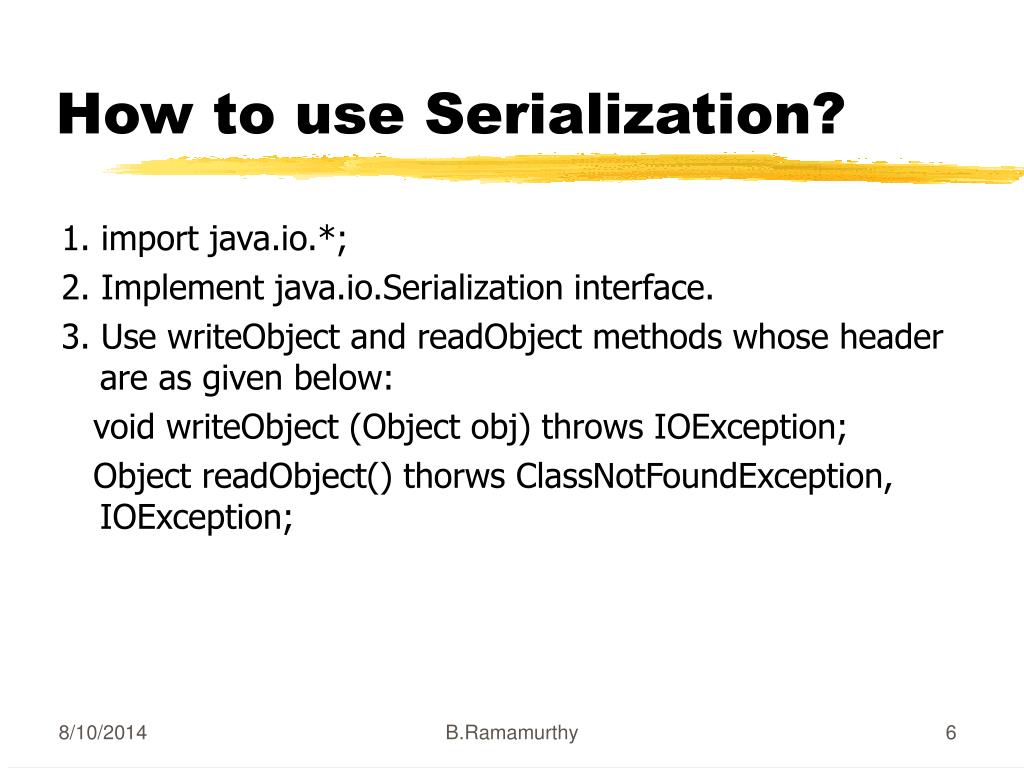 PPT Java Serialization PowerPoint Presentation, free download ID