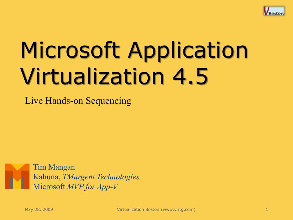 PPT Microsoft Application Virtualization 4.5 PowerPoint Presentation