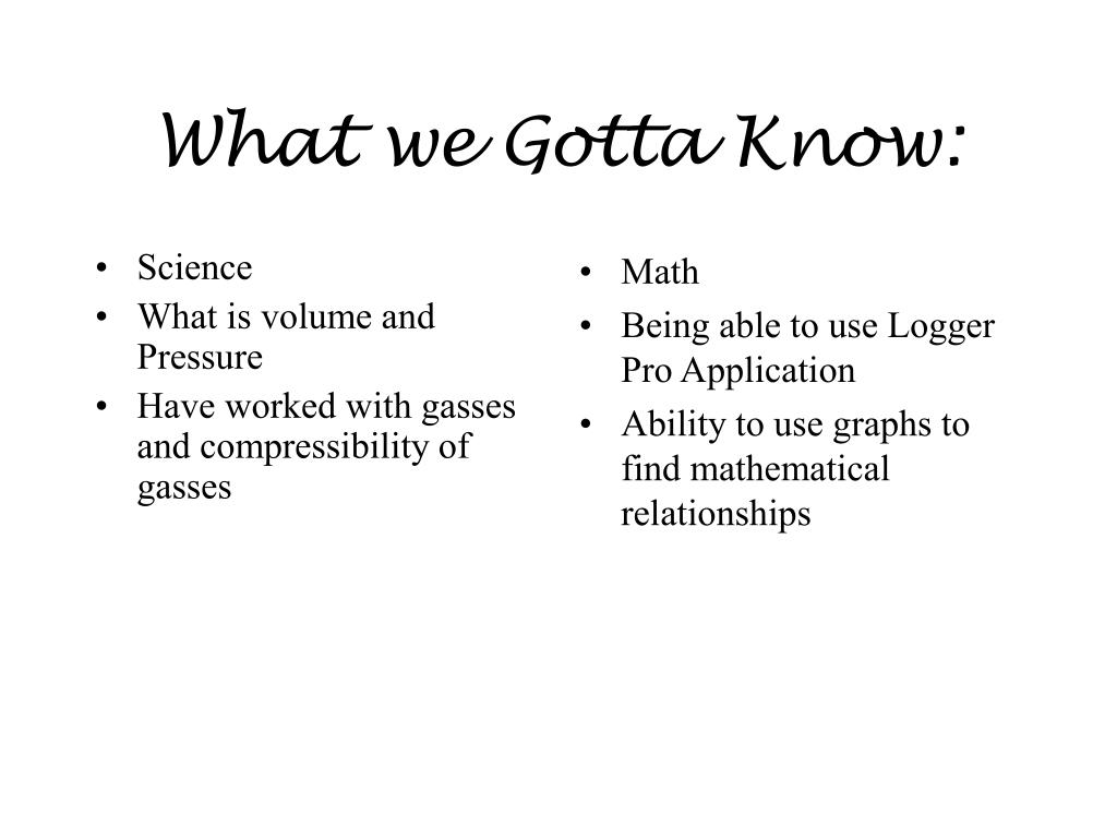 PPT Determine the relationship between pressure and